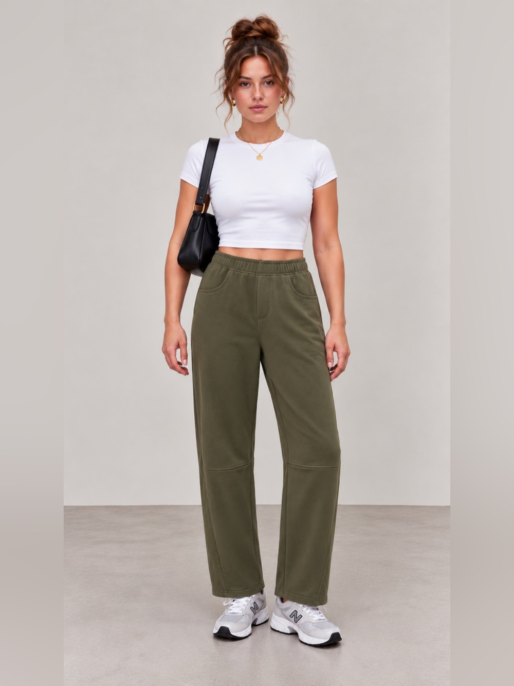 GAP Heavyweight French Terry Barrel Sweatpants Green Oversized M